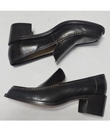 Kenneth Cole 2&quot; Block Heel Slip-On Women&#39;s Brown Leather Loafers 77982 S... - €15,74 EUR