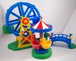 Peppa Pig Merry Go Round Carousel Fun Fair Ferris Wheel bridge Jazwares ... - $38.00