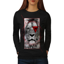 Wellcoda Lion Cool Design Womens Long Sleeve T-shirt, Royal Casual Design - £19.28 GBP