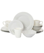 Gibson Home 16 Piece Bedford Lane Fine Ceramic Dinnerware Set in Off White - $77.62 CAD