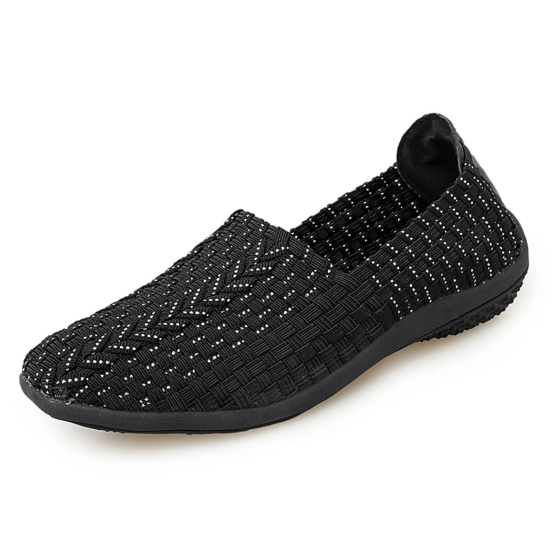 Women Shoes Summer Flat Sneakers Female Loafers Casual Woven Shoes Woman Sneaker - £57.10 GBP