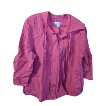 Christopher &amp; Banks CJ Jacket Size L Large Lightweight Pink Hooded - £11.96 GBP