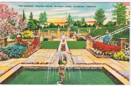 Virginia Postcard Richmond Windsor Farms The Gardens Virginia House - £1.75 GBP