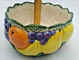 Vintage Fitz &amp; Floyd Ceramic Glazed Fruit Bowl 1989 7&quot; by 3 1/2&quot; - £14.32 GBP