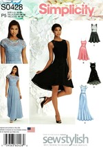 2014 Misses&#39; DRESSES Simplicity Pattern 0428-s Sizes 12-14-16-18-20 UNCUT - £9.41 GBP