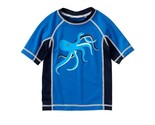 NWT Gymboree Octopus Boys Short Sleeve Blue Rashguard Swim Shirt 12-18 M... - $9.99