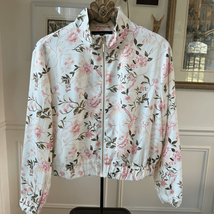 Andrew Marc New York Floral Satin Baseball Jacket M - $508.89 MXN