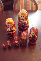 Russian nesting Dolls set of 7, 8&quot; ORIGINAL - £37.50 GBP