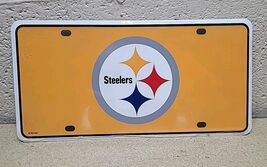 Pittsburgh Steelers Gold Metal License Plate - Factory Sealed  - $18.89