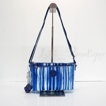 NWT Kipling AC7862 Mikaela Crossbody Shoulder Bag Nylon Regal Stripes Bl... - £30.80 GBP