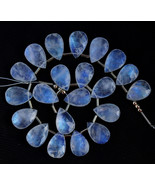 Natural 20 pieces faceted pear Rainbow Moonstone gemstone briolette bead... - £97.88 GBP