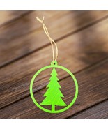 Wooden Christmas Tree Ornament - Holiday Home Decor 4&quot; With Giftbox - $5.45