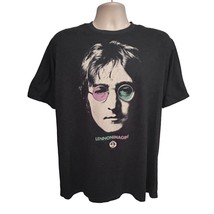 John Lennon Imagine Peace Beatles Rock Band Charcoal Gray Graphic T-Shir... - $19.79