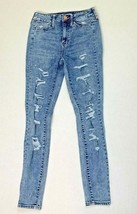 So Womens Sz 1 25 High Rise Ultimate Jeggiing Jeans Distressed  - $14.84
