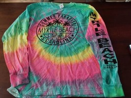 Myrtle Beach Tye Dye Long Sleeve Spell Out East Coast South Carolina Siz... - $18.51