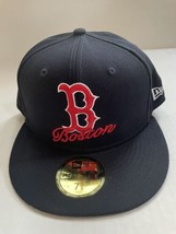 Boston Red Sox Dual Logo New Era 5950 Fitted Hat Sz 7 5/8 NWT Blue Rare! - £35.48 GBP