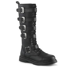 SALE DEMONIA Men's Goth Combat Lace Up Buckle Straps Black Knee High Boo... - $74.97