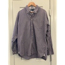 Tommy Hilfiger Shirt Mens XL Plaid Button Up Long Sleeve 80&#39;s 2 Ply Fabric - $8.91