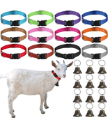12 Sets Goat Collars with Bells Horse Sheep Grazing Cow Bells Adjustable... - £21.30 GBP