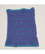 A Northern Story Knit 100% Merino Wool Scarf Neck Warmer Blue Pink Snowf... - €29,76 EUR