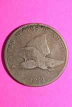 1858 Flying Eagle Cent Penny Exact Scarce Early Type Exact Coin as Pictured 54 - $35.80