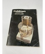 Cuisinart Food Processor DLC-7 Pro Instructions Booklet Manual Recipes B... - £3.93 GBP