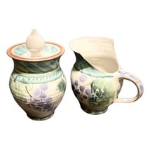 Gavriella Studio Art Pottery Handmade Creamer Milk Pitcher-Sugar Bowl an... - $58.41