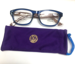 Joy Mangano Dark Blue Reader Glasses Spring Temple Lens +3.50 - 4C - £10.89 GBP