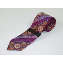 Mens Steven Land 100% Woven Silk Big Knot Tie and Hankie Set BW252,11 Pink Multi image 4