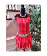 Chesley Women&#39;s Red 100% Cotton Sleeveless Casual Knee Length Dress Size L - $508.49 MXN