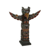 Zeckos Wooden Dot Painted Eagle Totem with Spread Wings 8.5 In. - £29.26 GBP