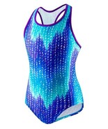 Speedo Girl&#39;s 1 pc Swimsuit Swimwear Tie Dye Blue Sz 5 16 - £11.86 GBP