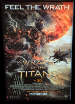 WRATH OF THE TITANS  27x40  DOUBLE SIDED ONE SHEET MOVIE POSTER  NEAR MI... - $150.16 MXN