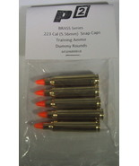 P2 BRASS Series Snap Caps, Dummy Ammo, Training Rounds, Nickel, ORANGE .... - £12.42 GBP