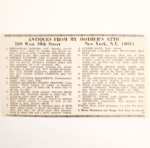 1967 Mother&#39;s Attic Antiques Advertisement NYC New York Retail Store F13C - $19.99