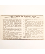 1967 Mother&#39;s Attic Antiques Advertisement NYC New York Retail Store F13C - €17,15 EUR