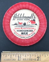 VTG Hildebrandt&#39;s Dairy Milk Bottle Cap 2.25&quot; Diameter St Pittsburg Kansas KS - £11.14 GBP