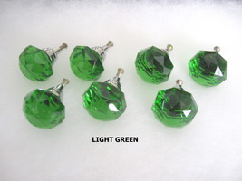Light Green Crystal Drawer Knobs, Cabinet Knobs, Furniture Pulls, Vanity Knobs - £5.91 GBP
