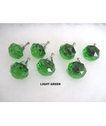 Light Green Crystal Drawer Knobs, Cabinet Knobs, Furniture Pulls, Vanity... - $7.50