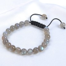 2021 New Labradorite Bracelet Men Beads Bracelet Natural Stone Moonstone Chakra  - £10.50 GBP