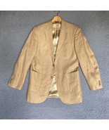 Banana Republic Linen Blazer Mens 40 Regular Camel Contrast Cuff Sport C... - £43.98 GBP