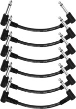 Guitar Effect Pedal Cables, Black, 6 Pack, Donner 6 Inch Patch Cable. - £25.53 GBP