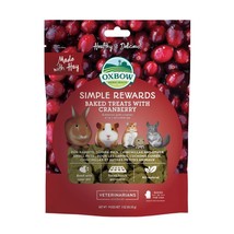 Oxbow Animal Health Simple Rewards Baked Small Animal Treats w/Cranberry 1ea/3 o - £4.73 GBP