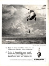 Vintage 1958 CHAMPION Spark Plugs HO 4S-3G Sikorsky Helicopter Print Ad 1958 a6 - £20.76 GBP