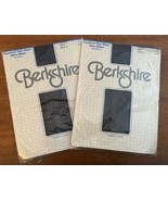 Vintage 80s Berkshire Fantasy Black Control Top ULTRA Sheer Pantyhose Si... - $402.59 MXN