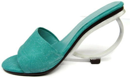 Teal Pump Geometrika Heel Just The Right Shoe Magnetic Raine Willitts #2... - $34.63