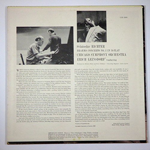 Brahms: Concerto No. 2 / Sviatoslav Richter, Chicago Symphony Orchestra, Erich L Item image 6
