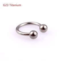 Horseshoe Titanium G23 16G Body Piercing Jewelry Lip Nose Stud Earrings ... - $53.83