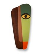 Big nose Handcrafted African Mask Wall Art - Wooden Wall Decor for Living Room - - $139.00