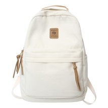 High Quality Nylon Women Backpack Bag Solid Color Women School Bag For Teenager  - £36.07 GBP